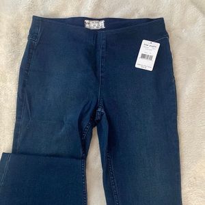 NWT Free People Dark Blue Stretchy Denim Bell Bottom Jeans